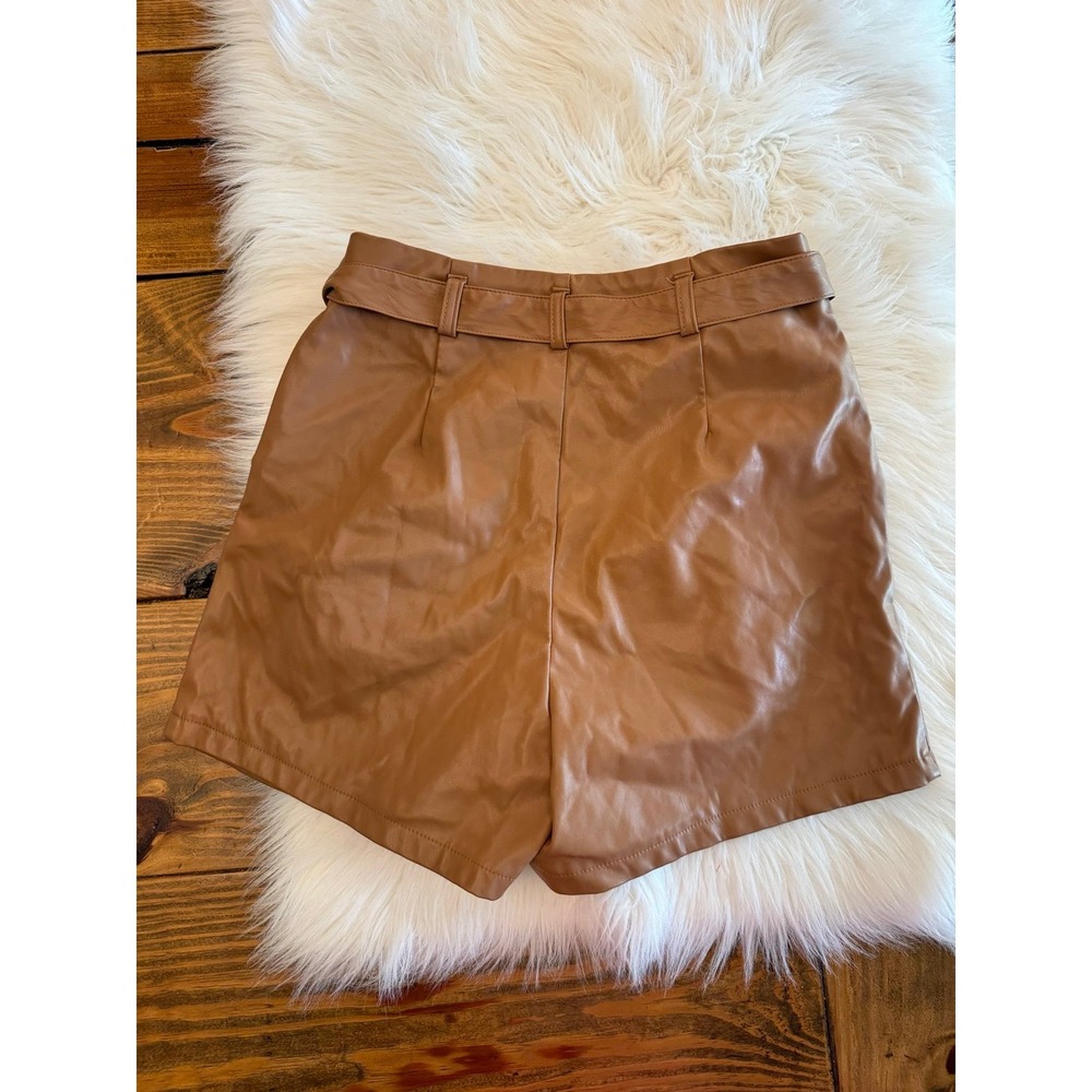 &merci brown high waist belted waist shorts EUC size small - Picture 2 of 6